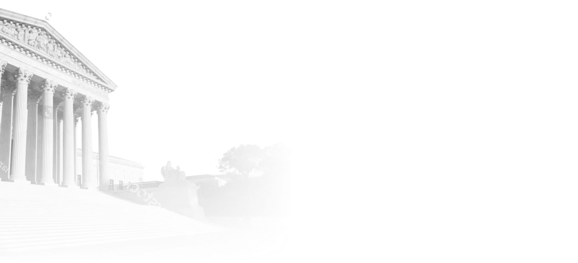 Faint courthouse building silhouette used as a decorative background